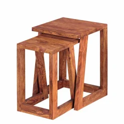 Best Wohnen Holz Tische Set Hoslo ineinander schiebbar (zweiteilig)