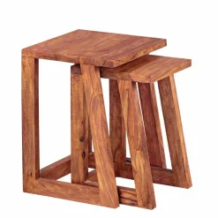 Best Wohnen Holz Tische Set Hoslo ineinander schiebbar (zweiteilig)