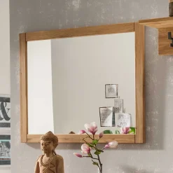 New Wohnen Holz Wandspiegel in Eiche Natur - Teano