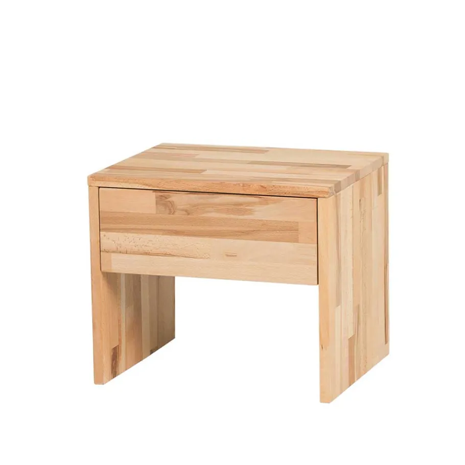 Outlet Wohnen Holzbett Abraham mit Polsterkopfteil (dreiteilig)