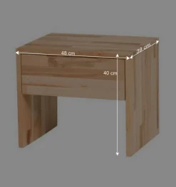 Outlet Wohnen Holzbett Abraham mit Polsterkopfteil (dreiteilig)