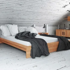 New Wohnen Holzbett Barvuda aus Kernbuche Massivholz