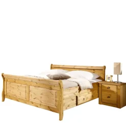 Sale Wohnen Holzbett Corabia mit Nachtkommoden (dreiteilig)