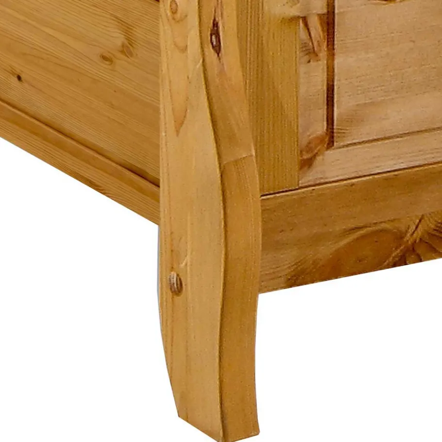 Sale Wohnen Holzbett Corabia mit Nachtkommoden (dreiteilig)