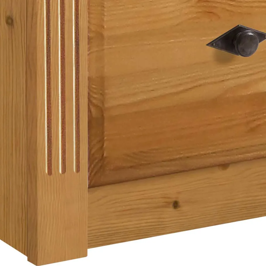 Sale Wohnen Holzbett Corabia mit Nachtkommoden (dreiteilig)
