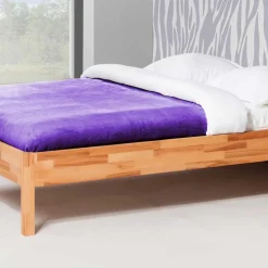 Online Wohnen Holzbett Middle aus Kernbuche Massivholz