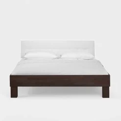 Online Wohnen Holzbett Valdis in Buche Wenge massiv