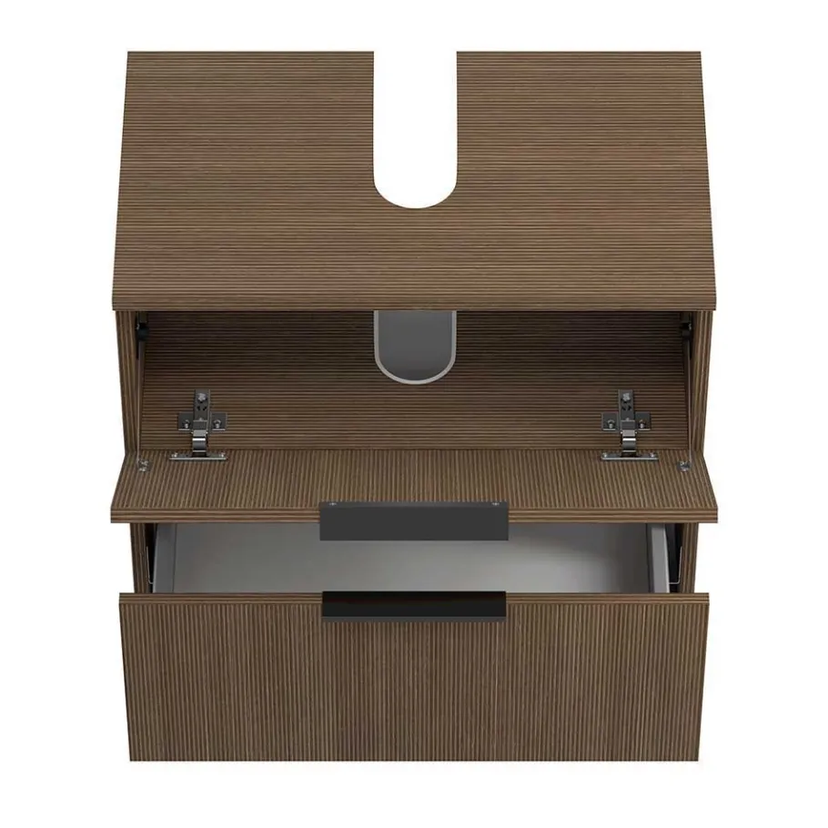 New Wohnen Holzdekor Badausstattung Set - Ucaida (vierteilig)