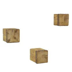 New Wohnen Holzklotz Wandregale aus Tanne - Vicetto (dreiteilig)