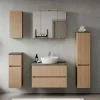 Clearance Wohnen Holzoptik Badezimmermöbel Set - Leitha (fünfteilig)