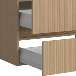 Clearance Wohnen Holzoptik Badezimmermöbel Set - Leitha (fünfteilig)