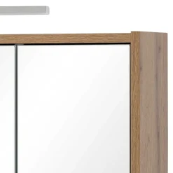 Online Wohnen Holzoptik Spiegelschrank fürs Badezimmer - Nelorena