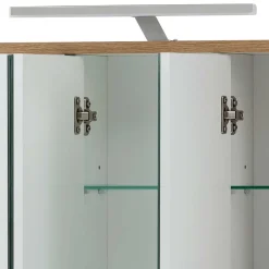 Online Wohnen Holzoptik Spiegelschrank fürs Badezimmer - Nelorena