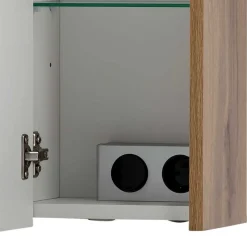 Online Wohnen Holzoptik Spiegelschrank fürs Badezimmer - Nelorena