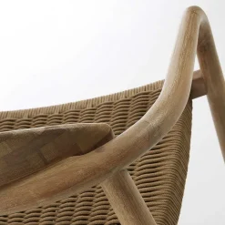 Sale Wohnen Holzstuhl mit geflochtenem Sitz Cinco aus Kordel Beige (4er Set)