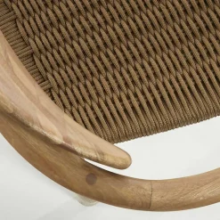 Sale Wohnen Holzstuhl mit geflochtenem Sitz Cinco aus Kordel Beige (4er Set)