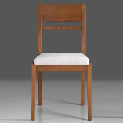 Best Wohnen Holzstuhl mit Sitzpolster in Creme Stoff - Altagracia