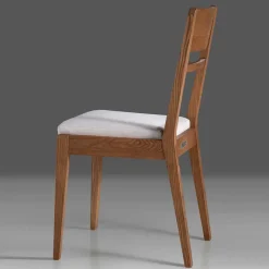 Best Wohnen Holzstuhl mit Sitzpolster in Creme Stoff - Altagracia