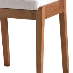 Best Wohnen Holzstuhl mit Sitzpolster in Creme Stoff - Altagracia
