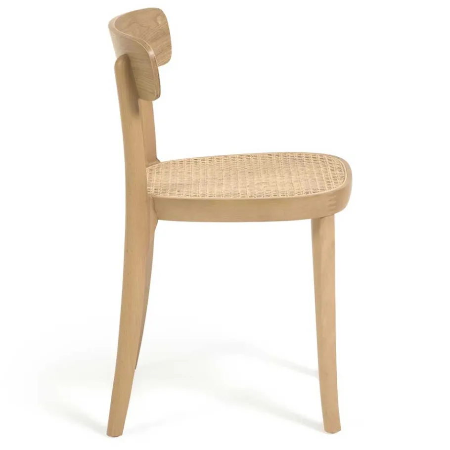 New Wohnen Holzstuhl mit Wiener Geflecht Sitz - Wheel (2er Set)