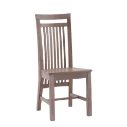 New Wohnen Holzstuhl Set Reverson in Grau Kiefer massiv (2er Set)