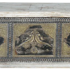 Clearance Wohnen Holztruhe in Antikweiß Schwarz Bronze - Lismiangra