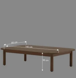 New Wohnen Indoor Outdoor Couchtisch aus Eukalyptusholz - Perconia