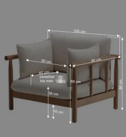 Hot Wohnen Indoor Outdoor Sessel in Cremefarben - Perconia