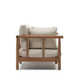 Outlet Wohnen Indoor Outdoor Sofa in Cremefarben - Perconia