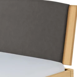 Online Wohnen Industrial Bett aus heller Eiche - Ezianas