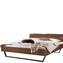 Best Wohnen Industrial Bett aus Nussbaum massiv - Bluesa