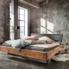 Best Wohnen Industrial Bett mit Recyclingleder Kopfteil - Cresp