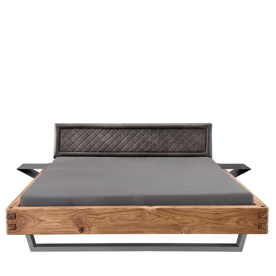 Best Wohnen Industrial Bett mit Recyclingleder Kopfteil - Cresp