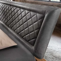 Best Wohnen Industrial Bett mit Recyclingleder Kopfteil - Cresp