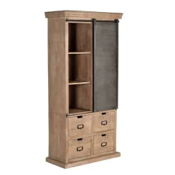 Wohnen Industrial Chic Schrank aus Mangobaum Massivholz - Jantonia