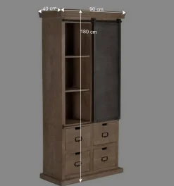 Wohnen Industrial Chic Schrank aus Mangobaum Massivholz - Jantonia