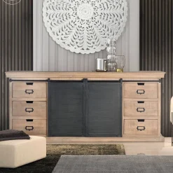 Online Wohnen Industrial Chic Sideboard mit Schiebetüren - Jantonia