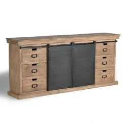 Online Wohnen Industrial Chic Sideboard mit Schiebetüren - Jantonia