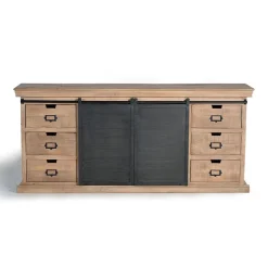 Online Wohnen Industrial Chic Sideboard mit Schiebetüren - Jantonia