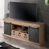 Online Wohnen Industrial Chic TV Kommode mit Schiebetüren - Jantonia