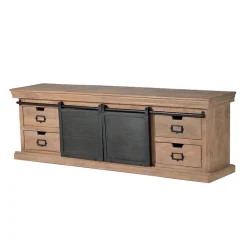 Online Wohnen Industrial Chic TV Lowboard mit Schiebetüren - Jantonia