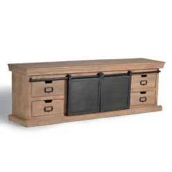 Online Wohnen Industrial Chic TV Lowboard mit Schiebetüren - Jantonia