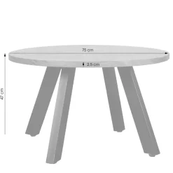 Sale Wohnen Industrial Couchtisch mit runder Platte - Fresh