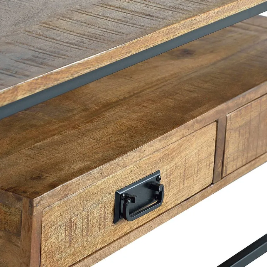 Outlet Wohnen Industrial Couchtisch mit Stauraum und Ablage - Olmidava