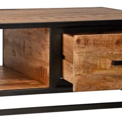 Clearance Wohnen Industrial Couchtisch mit 2 Schubladen & Fach - Piatrasun