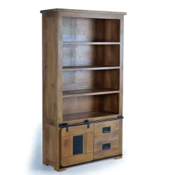Online Wohnen Industrial Design Bücherregal aus Mangoholz - Semian