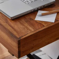 Sale Wohnen Industrial Design Schreibtisch aus Sheesham Holz - Apolon