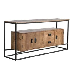 Online Wohnen Industrial Design Sideboard aus Massivholz - Olmidava