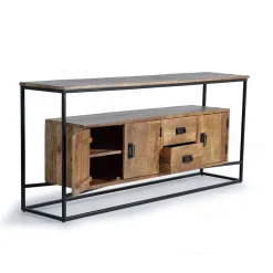 Online Wohnen Industrial Design Sideboard aus Massivholz - Olmidava