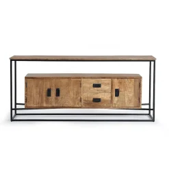 Online Wohnen Industrial Design Sideboard aus Massivholz - Olmidava